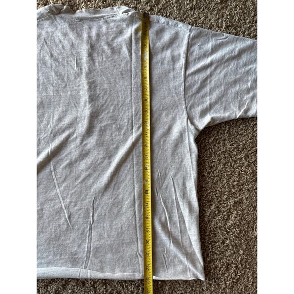 VTG Distressed Cropped NCAA Miami Hurricanes Mascot Single Stitch L Heather Gray - Picture 8 of 8